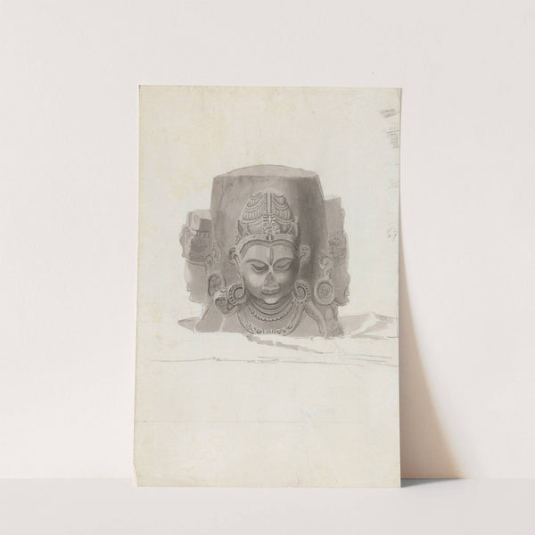 Sculpture depicting three heads by Samuel Davis