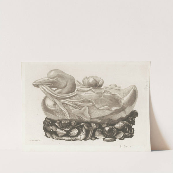 Sculpture of a duck made of jade (1890) by Henri-Charles Guérard