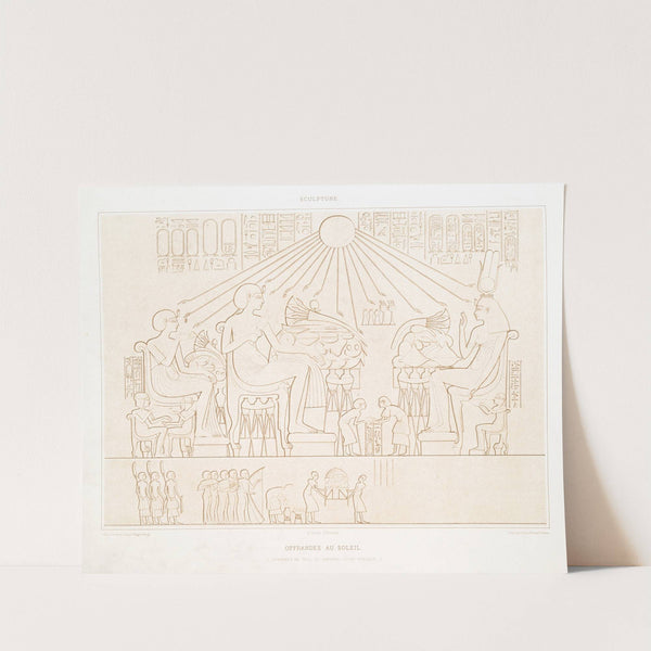 Sculpture; offrandes au soleil (hypogées de Tell el-Amarna - XVIIIe. dynastie) by Émile Prisse d'Avennes