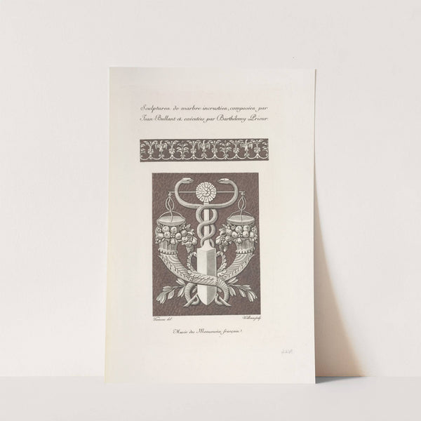 Sculptures de marbre incrustées, composées par Jean Bullant et exécutées par Barthélemy Prieur. (1839) by Nicolas Xavier Willemin