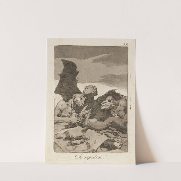 Se repulen. (They spruce themselves up.) (1796-1797) by Francisco de Goya