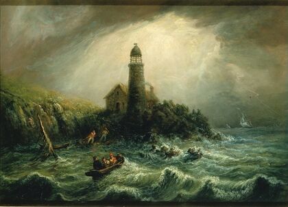 Sea View Of Cape Poge Lighthouse — size preview