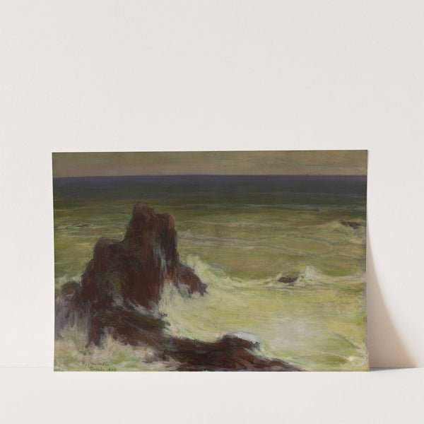 Sea with a solitary rock (1907) by Władysław Ślewiński