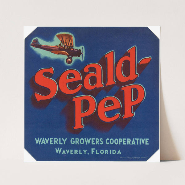Seald-Pep Produce Label (1940s)