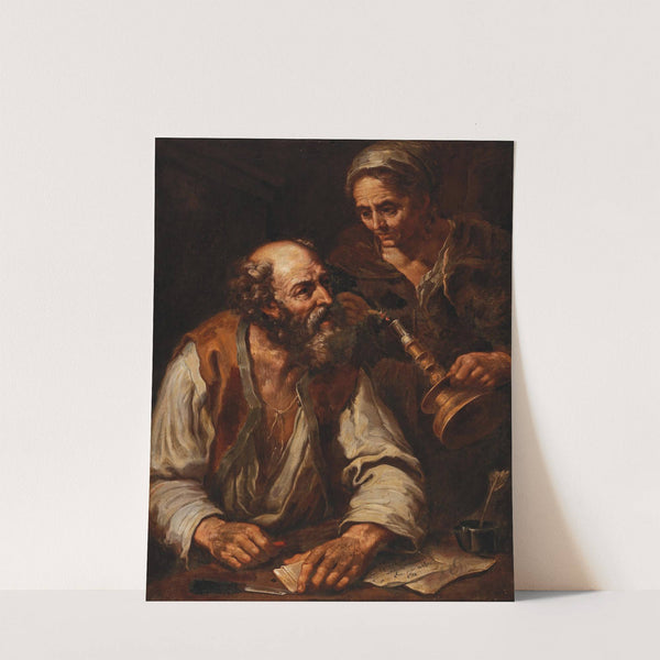 Sealing a letter (Allegory of Fire) by Bernhard Keil