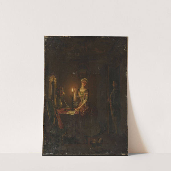 Sealing a letter with wax by Willem Thans