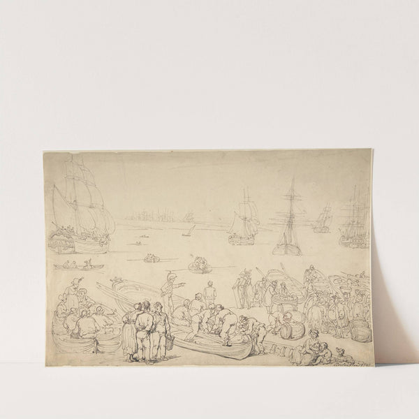 Seaport by Thomas Rowlandson