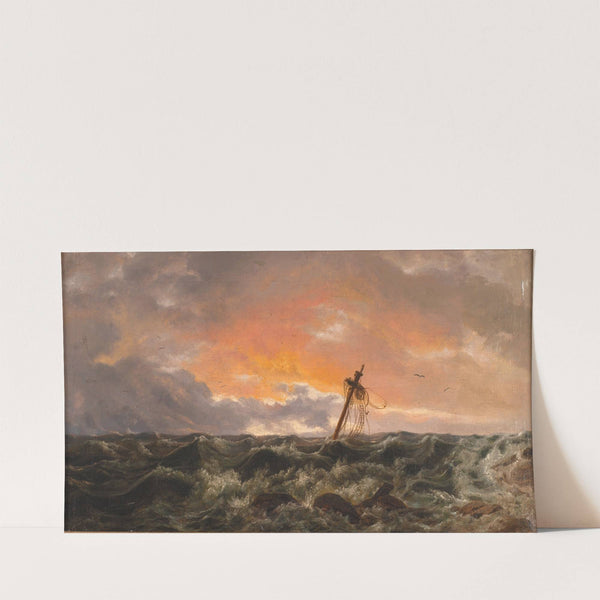 Seascape with a Wreck (1831) by Johan Christian Dahl