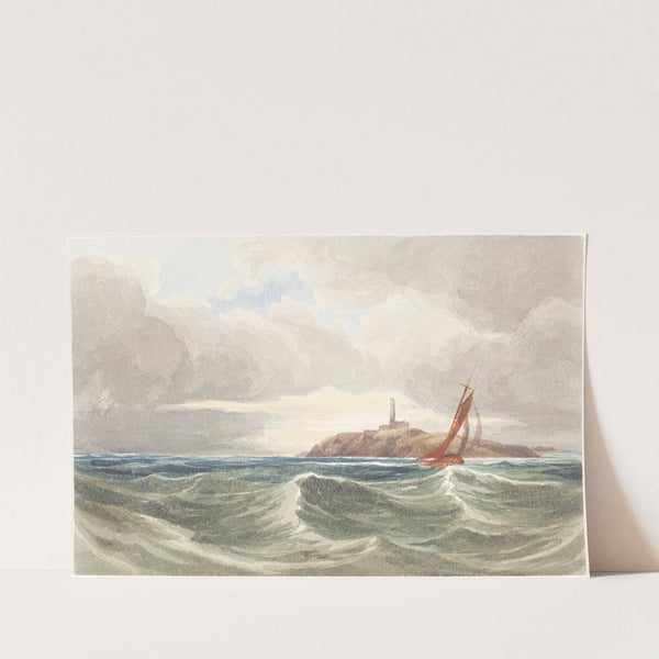 Seascape with Lighthouse by Rev. James Bulwer