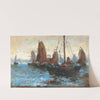 Seascape with Many Sailing Boats by Adolf Kaufmann