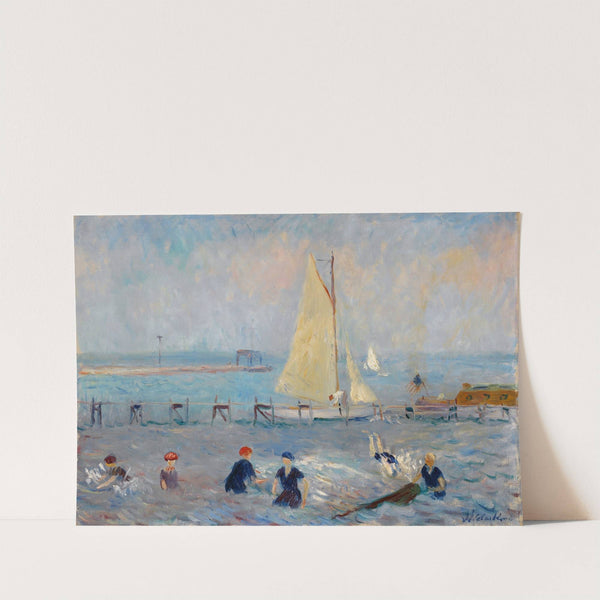 Seascape with Six Bathers, Bellport by William James Glackens