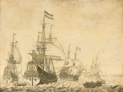 Seascape with the Dutch Men-of-War including the ‘Drenthe’ and the ‘Prince Frederick-Henry’ (1630 - 1670)