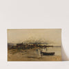 Seashore with Cottages (19th century) by J. H. Anderson