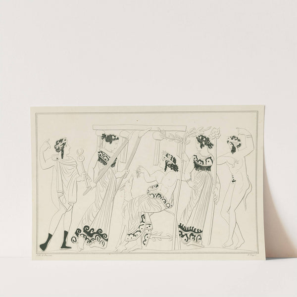 Seated Apollo feeding a hind (1844-1861) by A. Rey