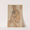 Seated boy by Kuzma Petrov-Vodkin