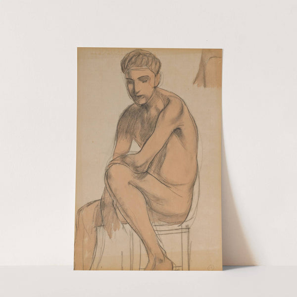Seated boy by Kuzma Petrov-Vodkin