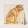 Seated Dog with Collar by Dirk Valkenburg