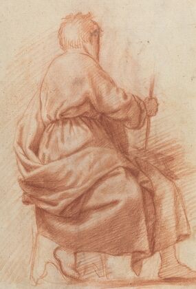 Seated Draped Man (verso)