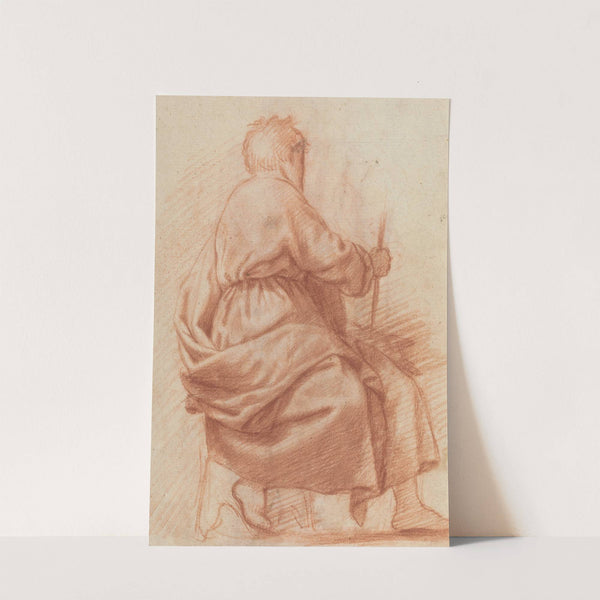 Seated Draped Man (verso) by Jacopo da Empoli