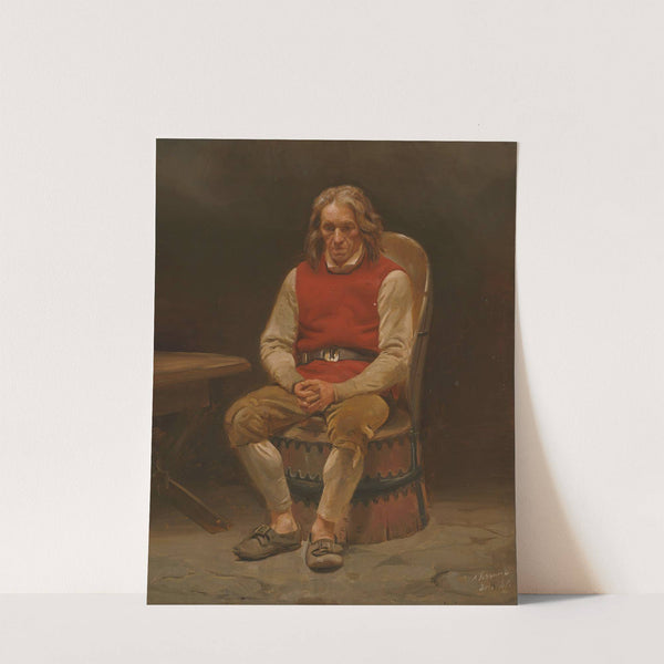 Seated Farmer, Study for Haugianerne (1846) by Adolph Tidemand