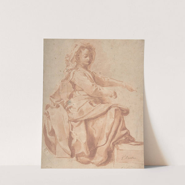 Seated Female Figure by Pietro Faccini