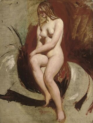Seated female nude