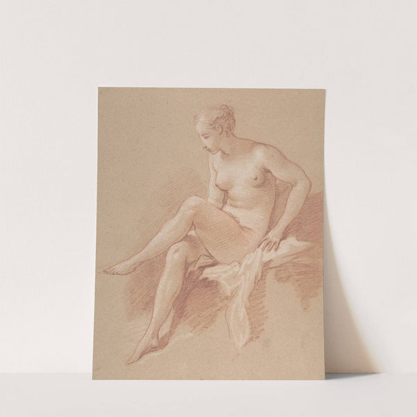 Seated female nude (1742) by François Boucher