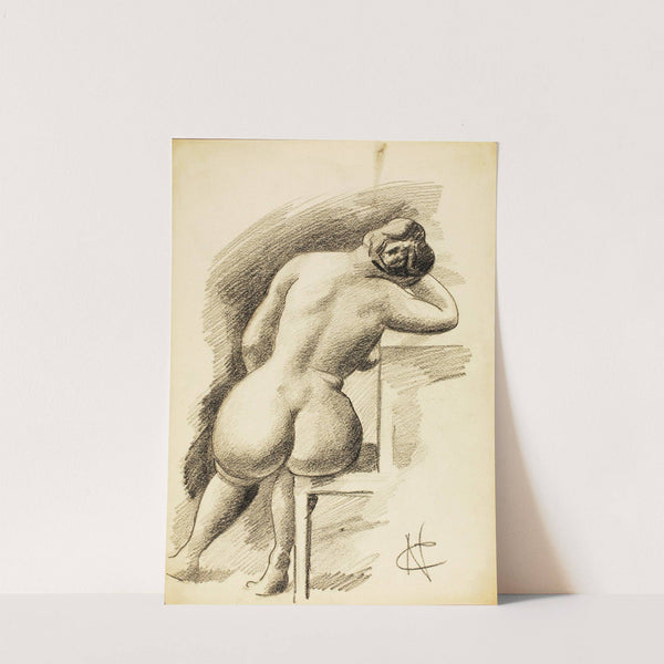 Seated Female Nude by Carl Newman