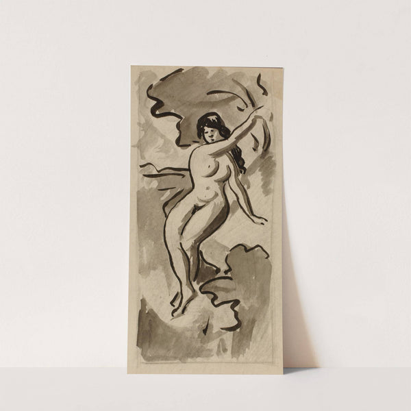 Seated Female Nude by Carl Newman