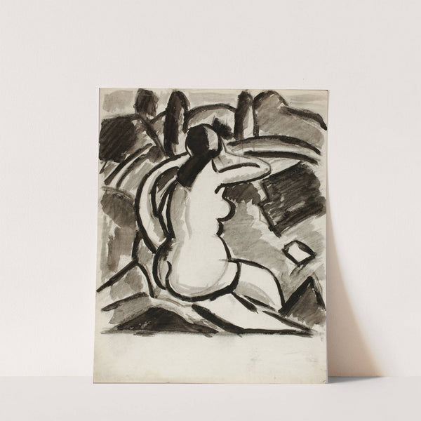 Seated Female Nude by Carl Newman