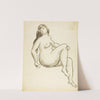 Seated Female Nude by Carl Newman