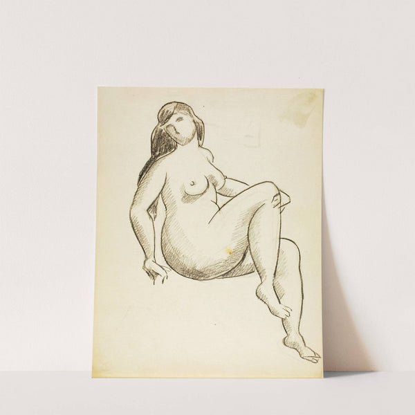 Seated Female Nude by Carl Newman