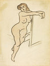 Seated Female Nude