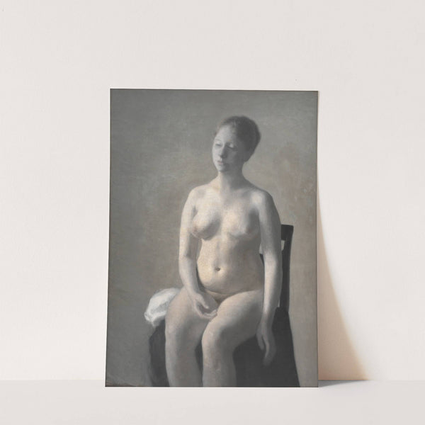 Seated Female Nude (1889) by Vilhelm Hammershøi