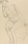 Seated Female Nude Leaning to the Left