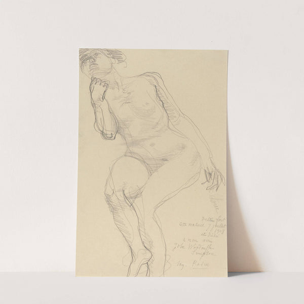 Seated Female Nude Leaning to the Left (1908) by Auguste Rodin