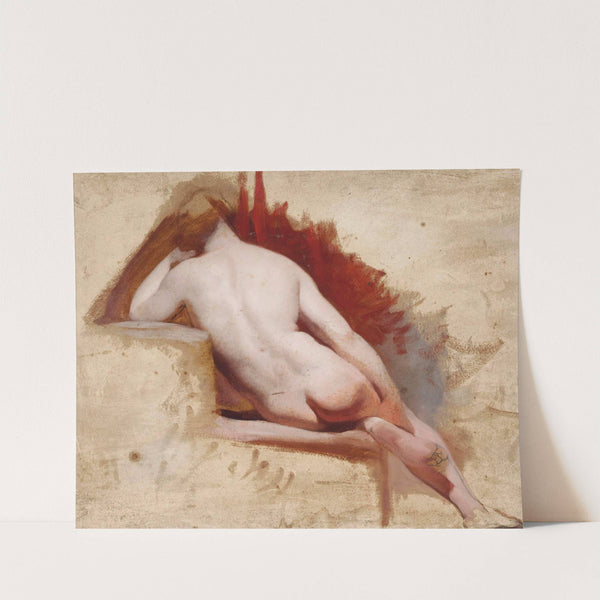 Seated female nude study by William Etty