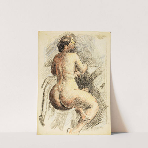 Seated Female Nude by Carl Newman