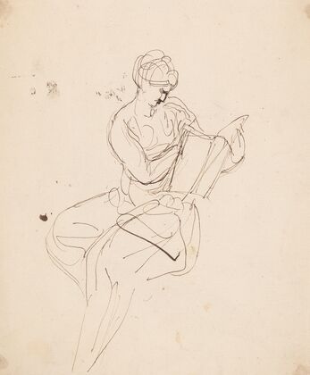 Seated Figure Reading