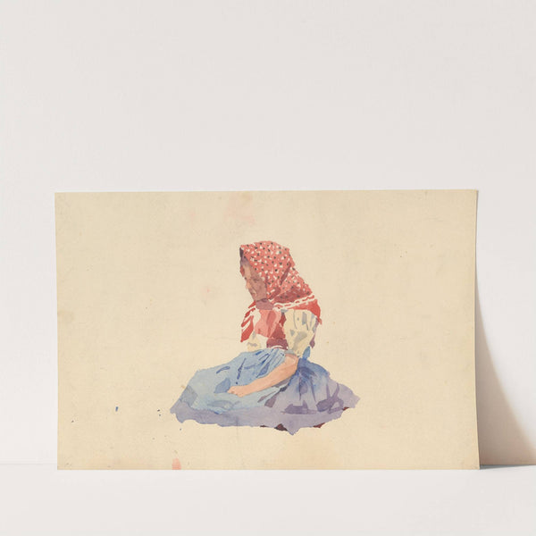 Seated Girl by Gustáv Mallý