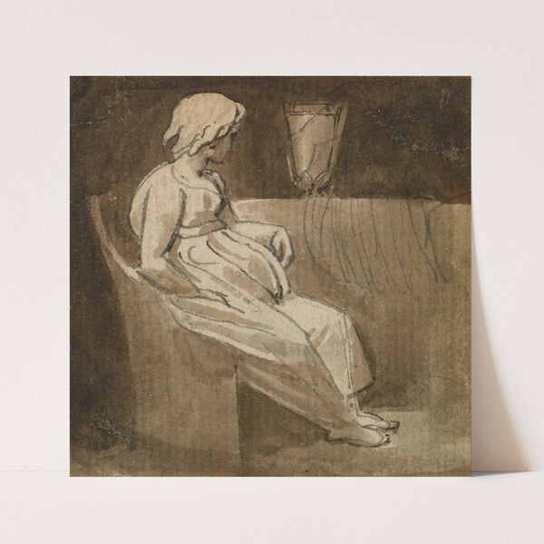 Seated Girl by an Urn by Thomas Stothard