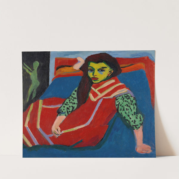 Seated Girl (Fränzi Fehrmann) (1910-1920) by Ernst Ludwig Kirchner