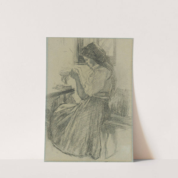 Seated Girl in a Folk Costume by Cyril Mandel