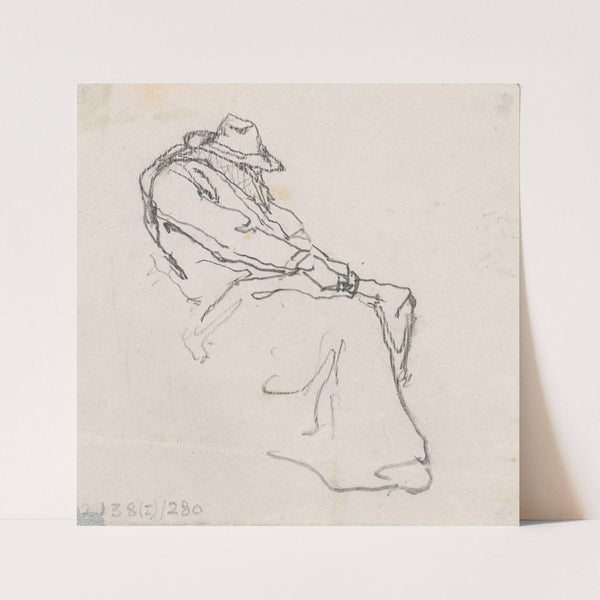 Seated Huddled Man by Nicaise De Keyser