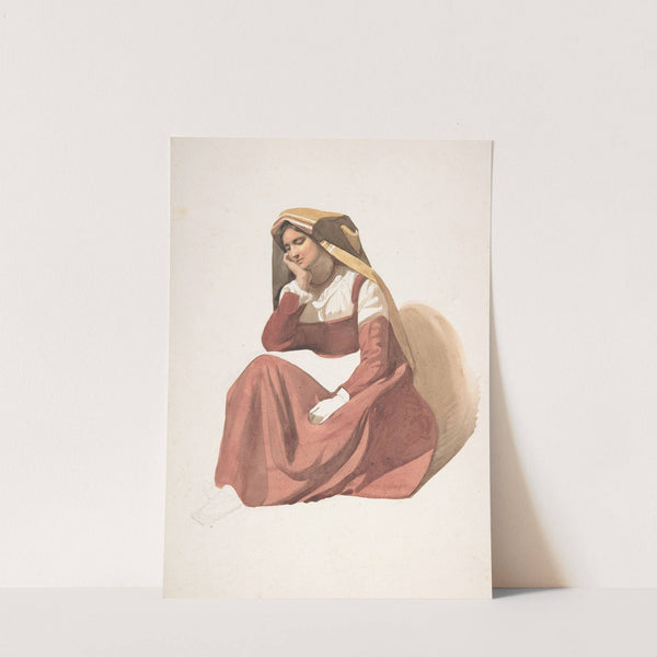 Seated Italian Peasant Woman by Pierre Louis Dubourcq