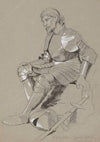 Seated Knight in Armour, with a Sword and a Helmet Lying at His Feet (1885 - 1900)
