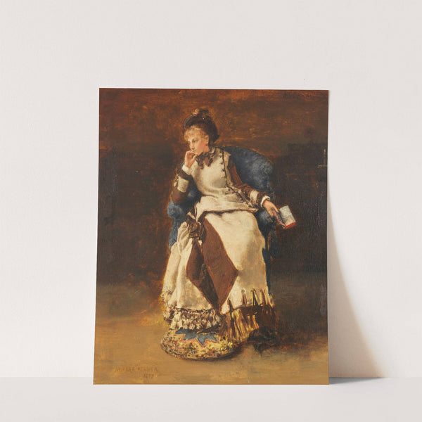 Seated Lady with a Book (1877) by Albert von Keller