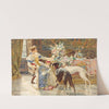 Seated Lady with Greyhounds by Belisario Gioja