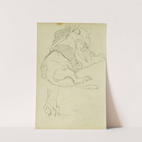 Seated lion by Théodore Géricault