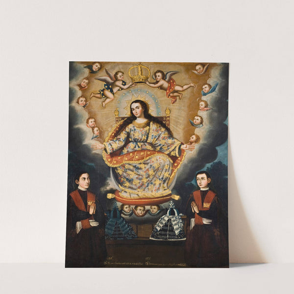 Seated Madonna with Graduation of the García Brothers (ca. 1750 - ca. 1760) by Marcos Zapata y taller